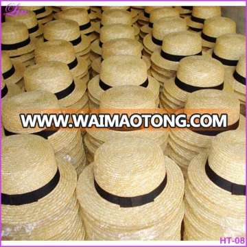 wholesale selling customs band promotion straw boater hat cheap